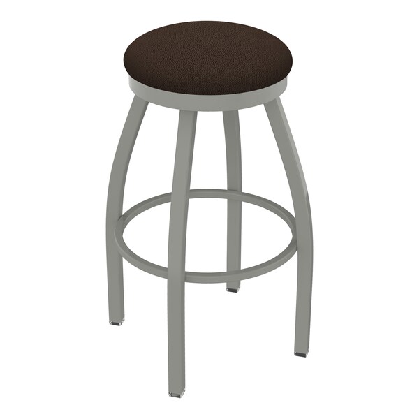 25" Swivel Counter Stool, Nickel Finish, Rein Coffee Seat